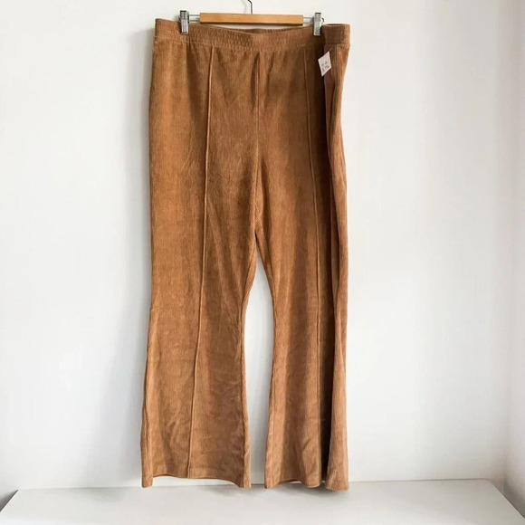 Aerie High Rise Corduroy Flared Hem Pants Stretch Comfort Jogger XXL - Picture 5 of 7